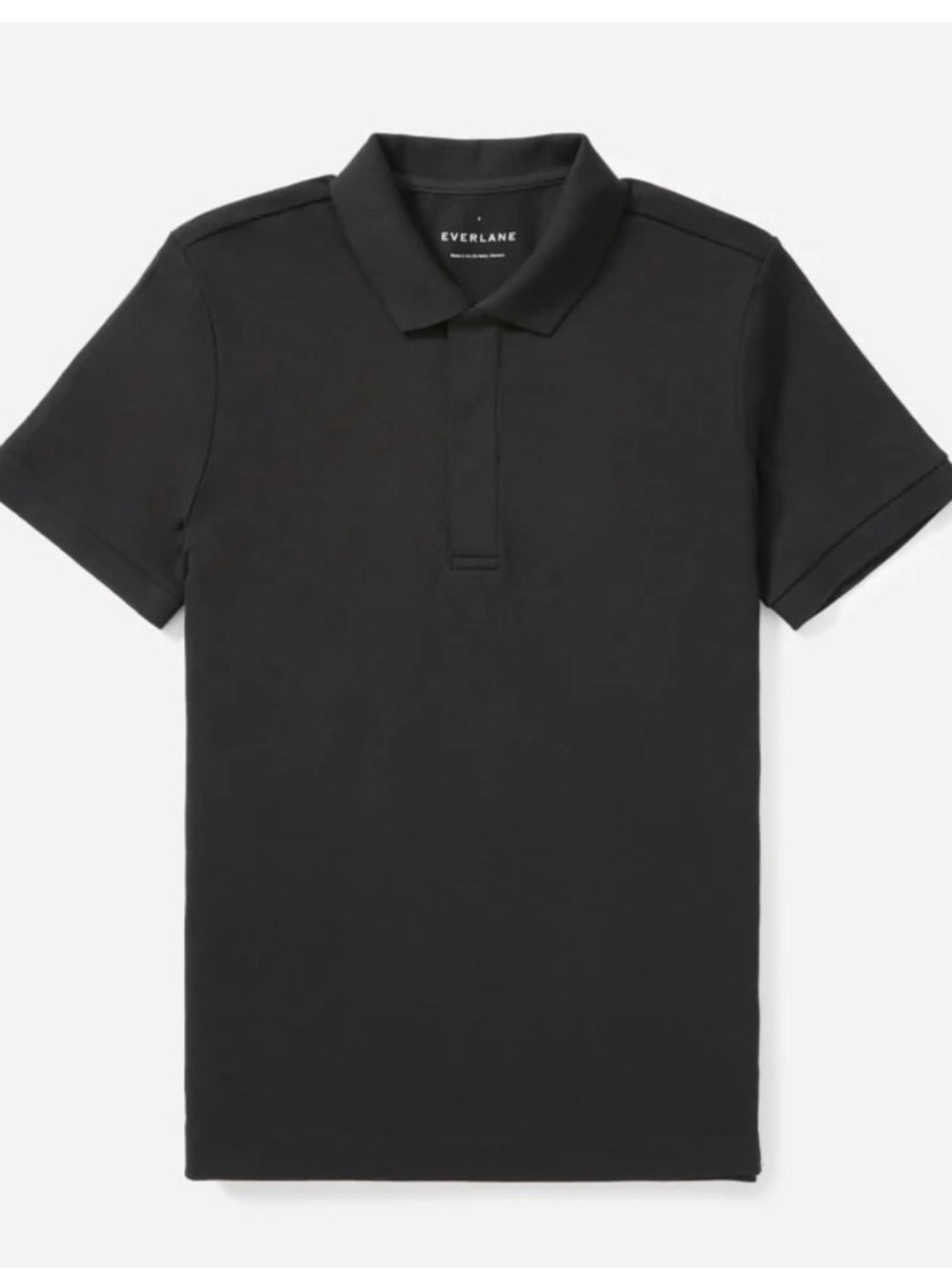 NWT Everlane The Performance Polo Black Tee Shirt Extra Small